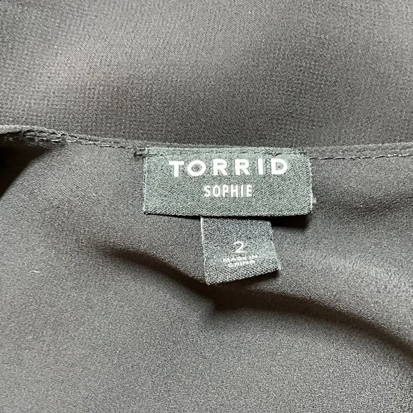 TORRID Black Chiffon Swing Cami Adjustable Straps Lined CA Sz 2X - Picture 5 of 10